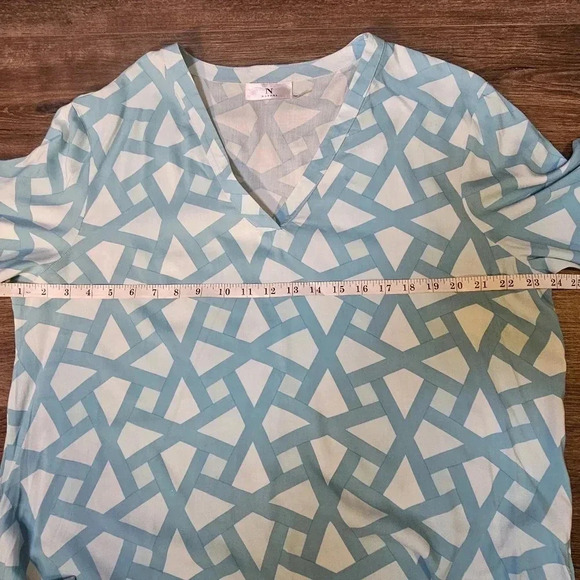 N Natori Soho Geo Blue Night Dress SZ L - Picture 9 of 12